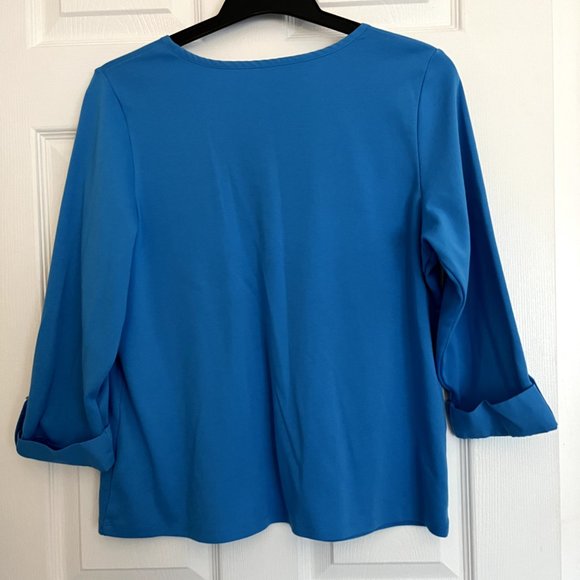 Allison Daley, bright blue, blouse - Picture 2 of 5